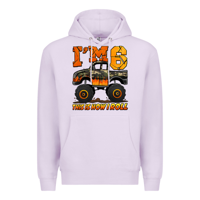 I'm Six This Is How I Roll Monster Truck Birthday Premium Hoodie by Jasminsmagicworld | Teevron