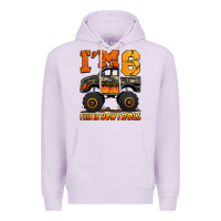 Lilac i'm six this is how i roll monster truck birthday Premium Hoodie - Jasminsmagicworld