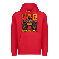 Red i'm six this is how i roll monster truck birthday Premium Hoodie - Jasminsmagicworld