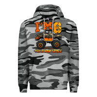 Slate Camo i'm six this is how i roll monster truck birthday Premium Hoodie - Jasminsmagicworld