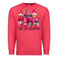 Cardinal Tis' the season pink Christmas gnomes truck Premium Sweatshirt - NancyCooperArtShop