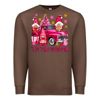 Chestnut Tis' the season pink Christmas gnomes truck Premium Sweatshirt - NancyCooperArtShop