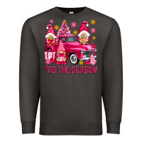 Smoke Tis' the season pink Christmas gnomes truck Premium Sweatshirt - NancyCooperArtShop