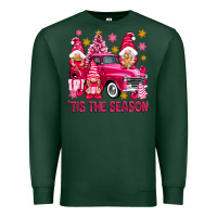 Sports Green Tis' the season pink Christmas gnomes truck Premium Sweatshirt - NancyCooperArtShop