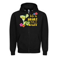 Black life is short make it salty Zipper Hoodie - Jasminsmagicworld