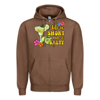 Chestnut life is short make it salty Zipper Hoodie - Jasminsmagicworld