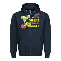 Navy life is short make it salty Zipper Hoodie - Jasminsmagicworld
