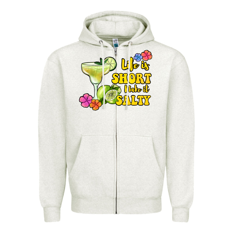 Life Is Short Make It Salty Zipper Hoodie by Jasminsmagicworld | Teevron