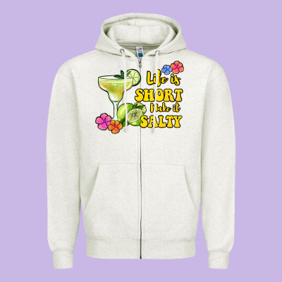 Life Is Short Make It Salty Zipper Hoodie Designed By Jasminsmagicworld