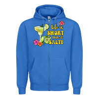 True Royal life is short make it salty Zipper Hoodie - Jasminsmagicworld