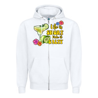 White life is short make it salty Zipper Hoodie - Jasminsmagicworld