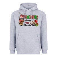 Heather Grey teachers always make the nice list Heavyweight Hoodie - MaliasSmallBusiness