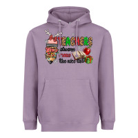 Lavender teachers always make the nice list Heavyweight Hoodie - MaliasSmallBusiness