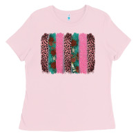 Bubblegum Pink valentine's leopard brushstroke Ladies Tee - AdoDesignShop