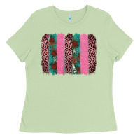 Matcha valentine's leopard brushstroke Ladies Tee - AdoDesignShop