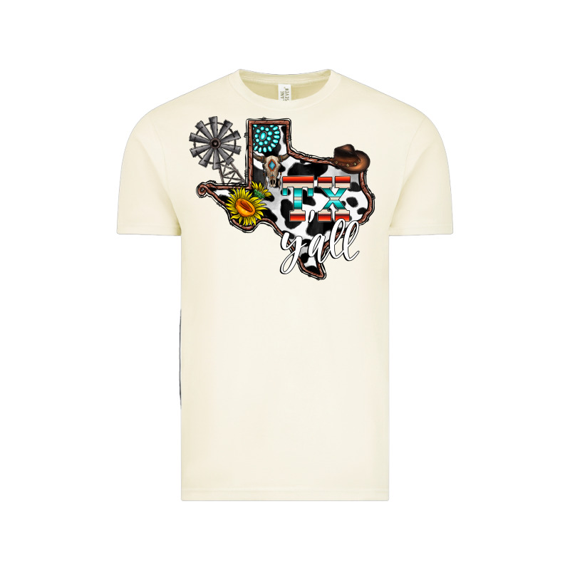 Tx Yall Western Vintage Tee by CowhideDigitalArt | Teevron