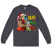 Smoke Christmas ho ho ho skeleton Long Sleeve Tee - AdoDesignShop