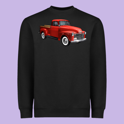 Western Red Truck Right 34 View 1 Heavyweight Sweatshirt Designed By Fadigitalartstudio