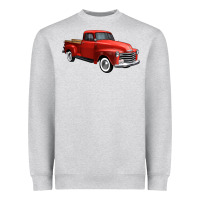 Heather Grey western red truck right 34 view 1 Heavyweight Sweatshirt - FaDigitalArtStudio