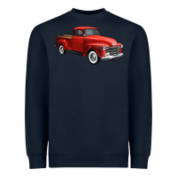 Navy western red truck right 34 view 1 Heavyweight Sweatshirt - FaDigitalArtStudio