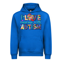 Cobalt I love someone with Autism Urban Hoodie - NancyCooperArtShop