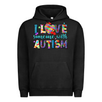 Pigment Black I love someone with Autism Urban Hoodie - NancyCooperArtShop