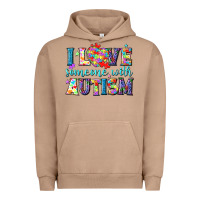Pigment Burro I love someone with Autism Urban Hoodie - NancyCooperArtShop