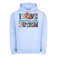 Pigment Grape Ice I love someone with Autism Urban Hoodie - NancyCooperArtShop