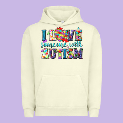 I Love Someone With Autism Urban Hoodie Designed By Nancycooperartshop