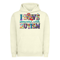 Pigment Pistachio I love someone with Autism Urban Hoodie - NancyCooperArtShop