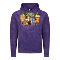Cloud Purple safari animals coffee cups Vintage Hoodie - Zillion Design Studio