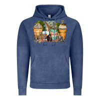 Vintage Denim safari animals coffee cups Vintage Hoodie - Zillion Design Studio