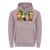 Vintage Zinc safari animals coffee cups Vintage Hoodie - Zillion Design Studio