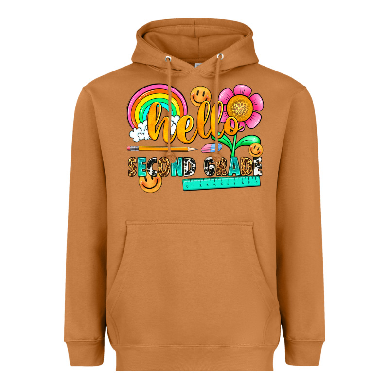 Hello Second Grade Heavyweight Hoodie by NancyCooperArtShop | Teevron
