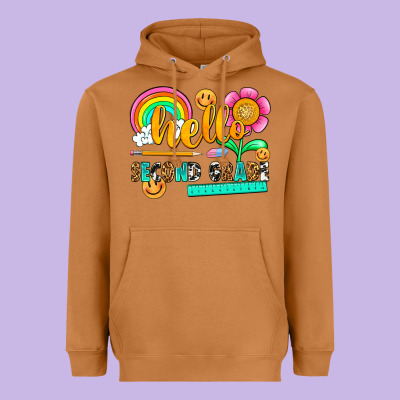 Hello Second Grade Heavyweight Hoodie Designed By Nancycooperartshop