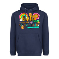 Navy hello second grade Heavyweight Hoodie - NancyCooperArtShop