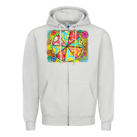 Dove Grey fruit plate Zipper Hoodie - Jasminsmagicworld