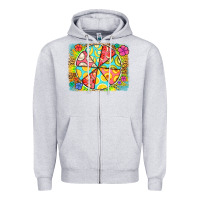 Heather Grey fruit plate Zipper Hoodie - Jasminsmagicworld