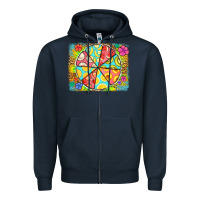 Navy fruit plate Zipper Hoodie - Jasminsmagicworld