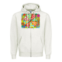 Oatmeal Heather fruit plate Zipper Hoodie - Jasminsmagicworld