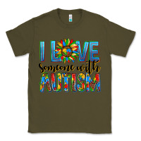 Army Green ı love someone with autism Classic Tee - AdoDesignShop