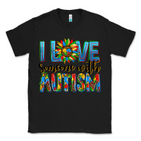 Black ı love someone with autism Classic Tee - AdoDesignShop