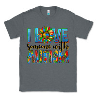 Charcoal Heather ı love someone with autism Classic Tee - AdoDesignShop