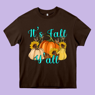 It's Fall Y'all Heavy Core Tee Designed By Artiststas