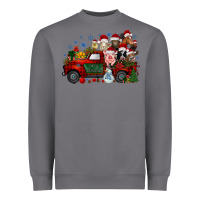 Storm christmas farm animals truck Heavyweight Sweatshirt - RacoonDesign
