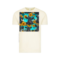 Vintage Arctic black angus and sunflowers seamless pattern Vintage Tee - HRA Design Shop