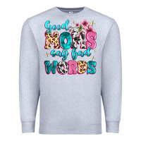 Heather Grey good moms say bad words Premium Sweatshirt - MaliasSmallBusiness