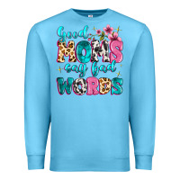 Ocean Blue good moms say bad words Premium Sweatshirt - MaliasSmallBusiness