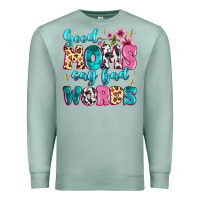 Seafoam good moms say bad words Premium Sweatshirt - MaliasSmallBusiness