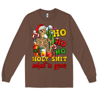 Chestnut Christmas ho ho ho holy shit what a year skeleton Long Sleeve Tee - AdoDesignShop